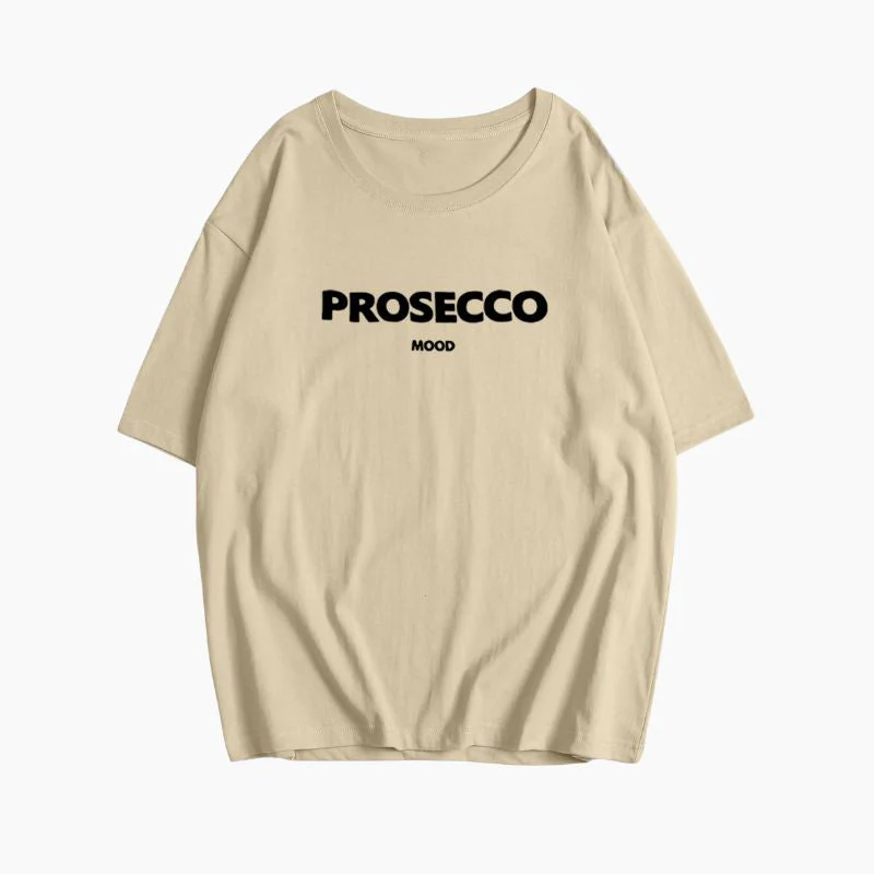 Poppy | Modisches Prosecco Print Oversized T Shirt - Image 11