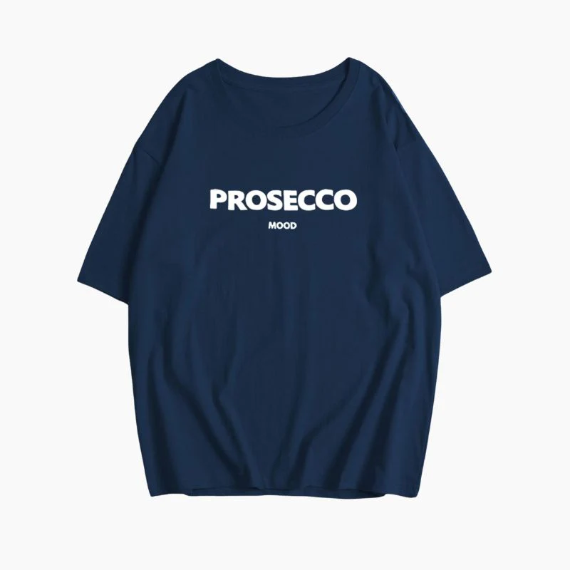 Poppy | Modisches Prosecco Print Oversized T Shirt - Image 3