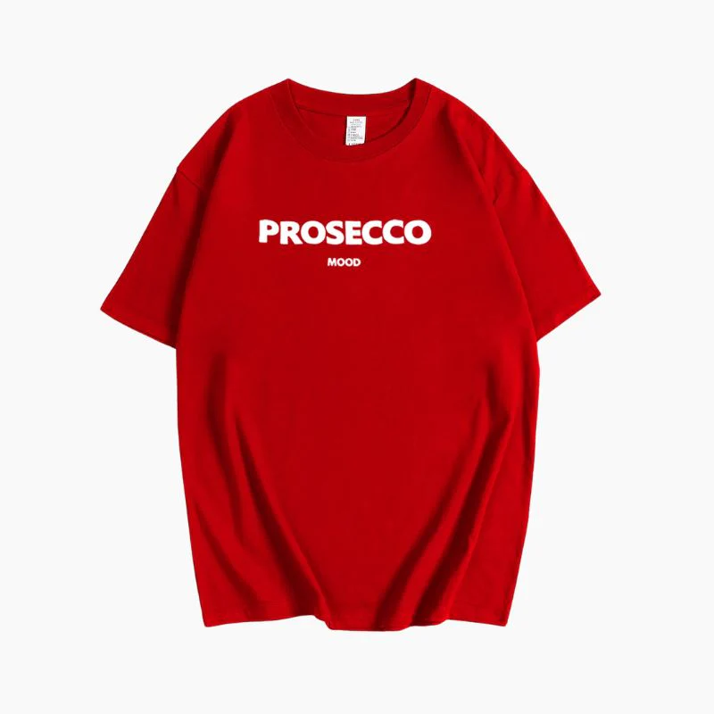 Poppy | Modisches Prosecco Print Oversized T Shirt - Image 7