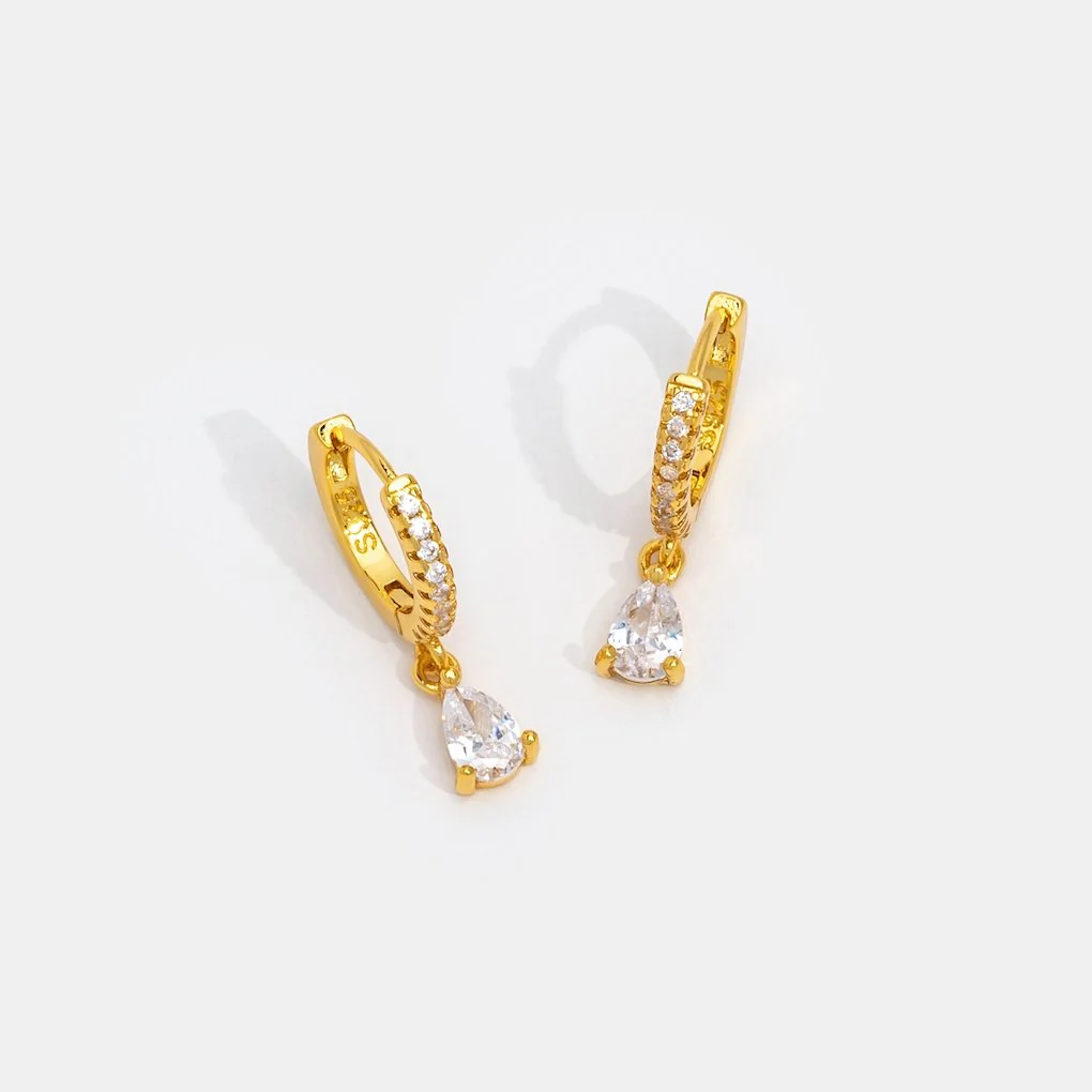 Premium Kristall Gold Ohrringe - Image 4