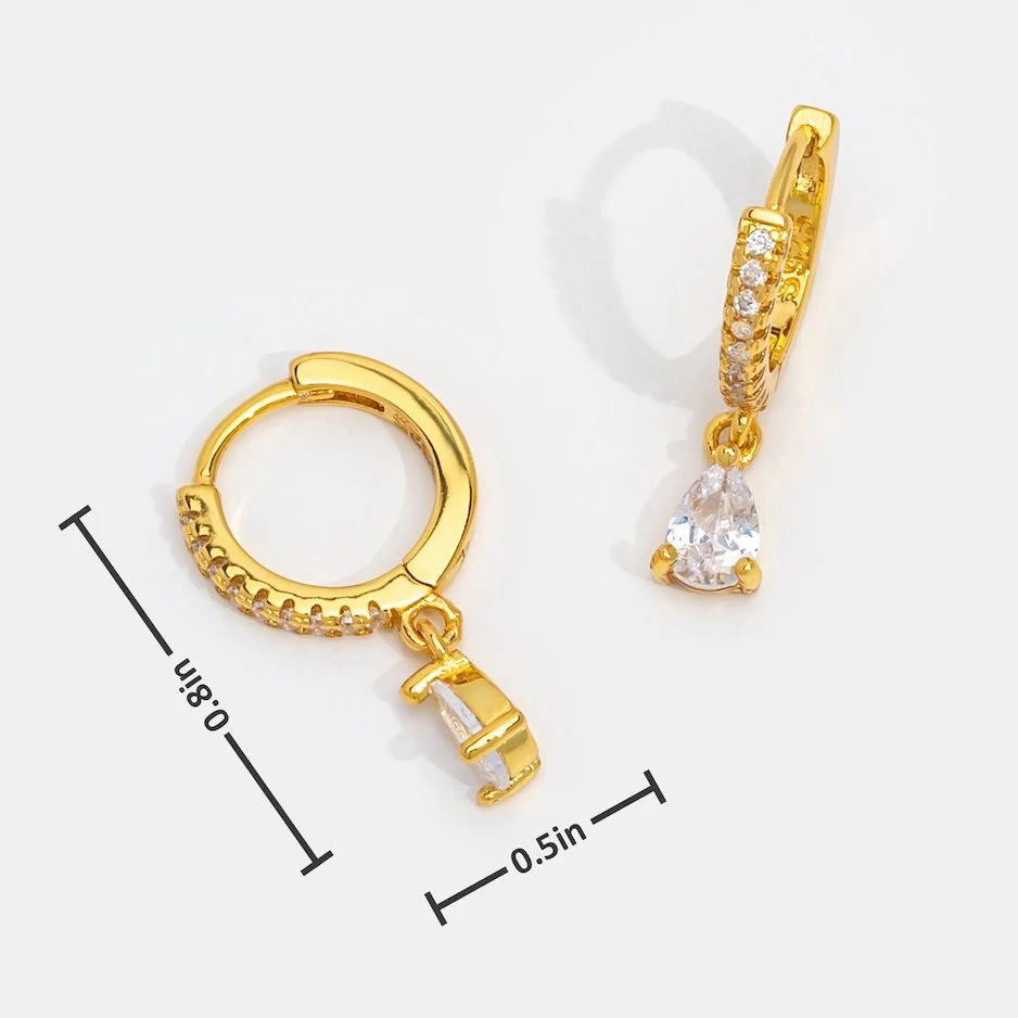 Premium Kristall Gold Ohrringe - Image 6