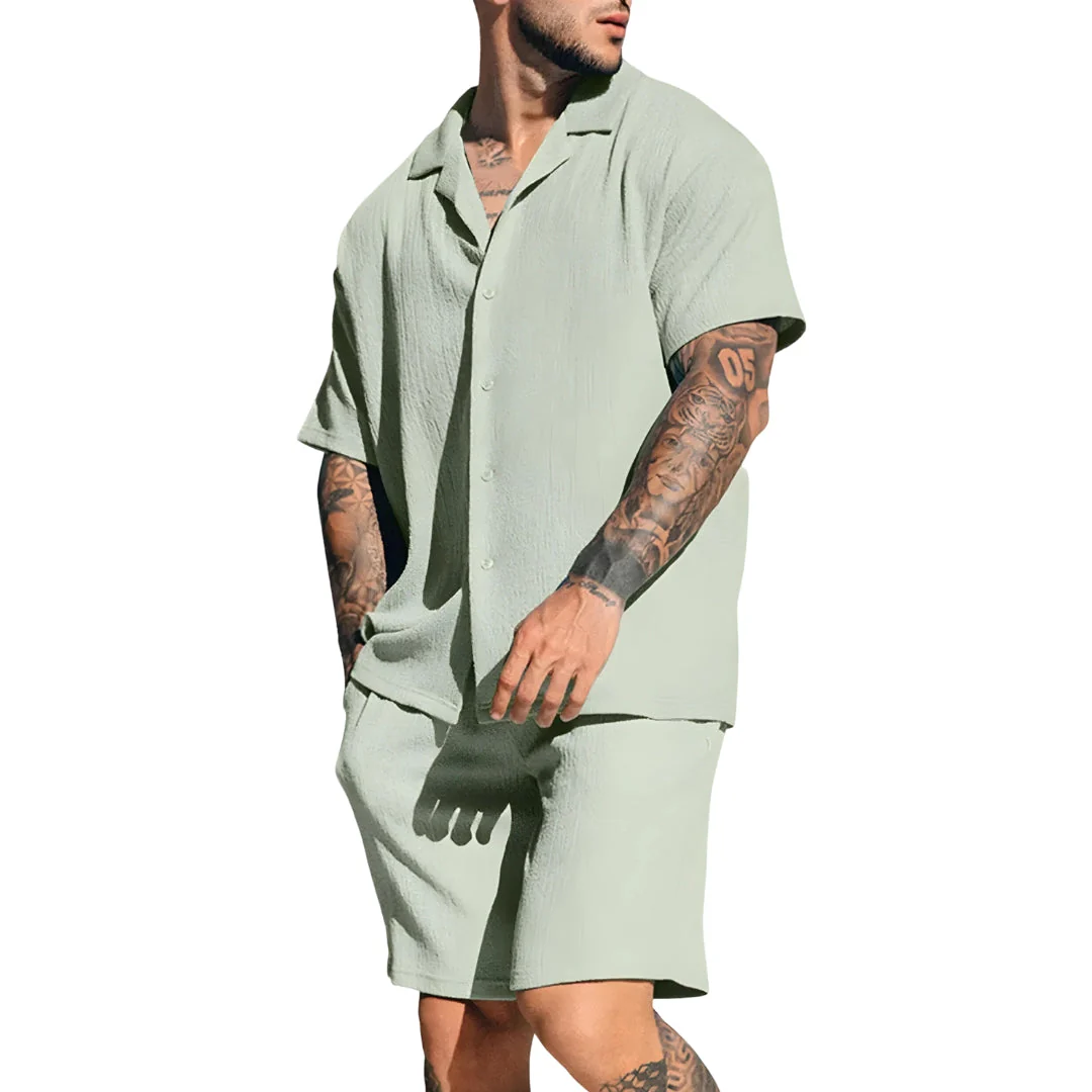 Premium Leinen Bluse & Hose Set für Männer - Renatus - Image 2