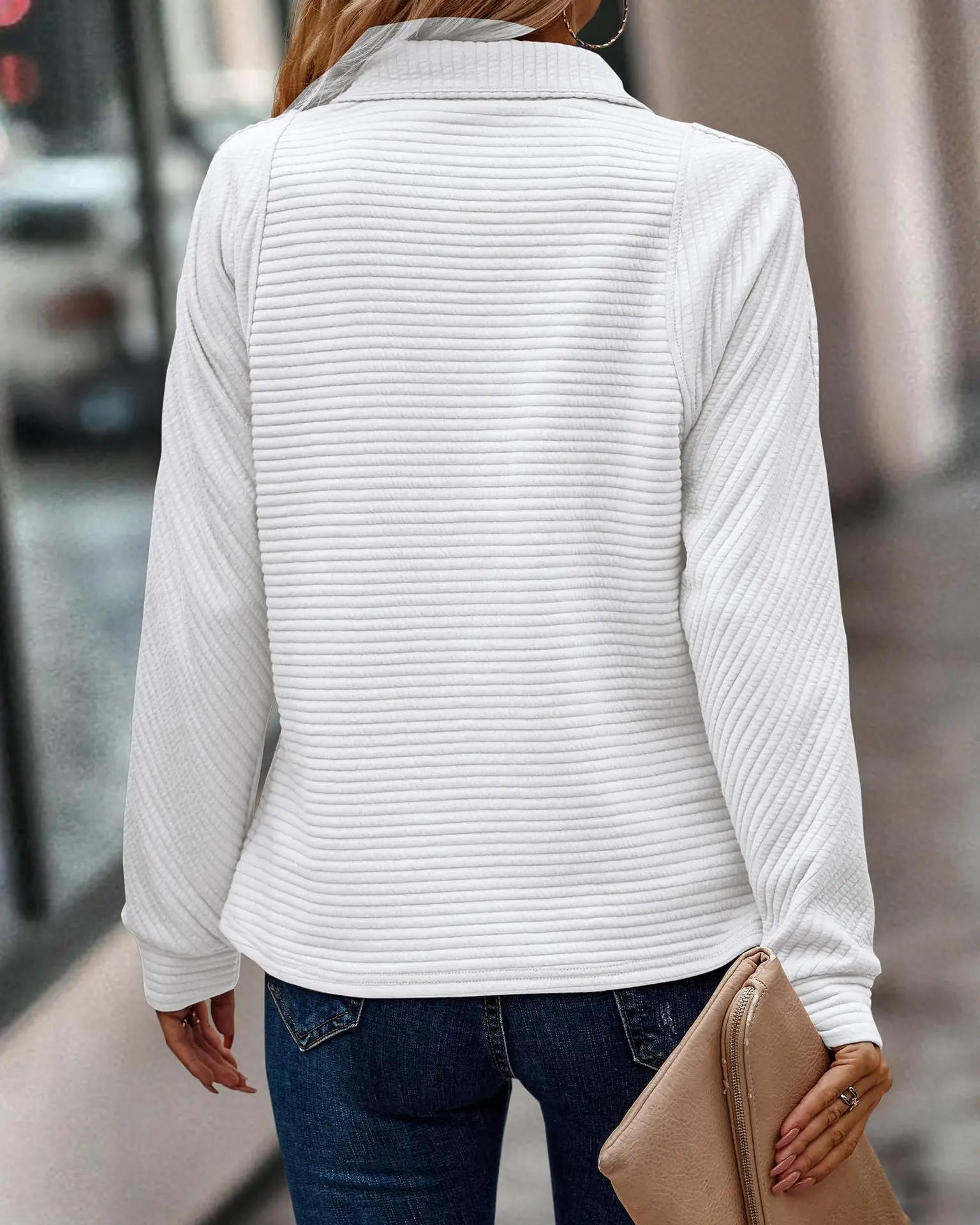 Pullover mit halbem Reißverschluss für Damen - Image 5