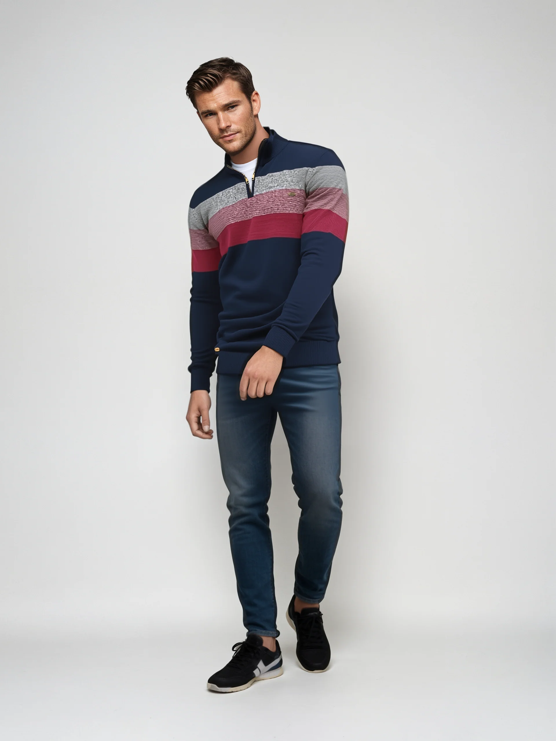 Pullover mit halbem Reißverschluss für Herren - Image 3