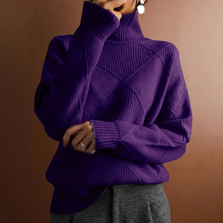Pullover mit hohem Kragen für Damen - Image 5