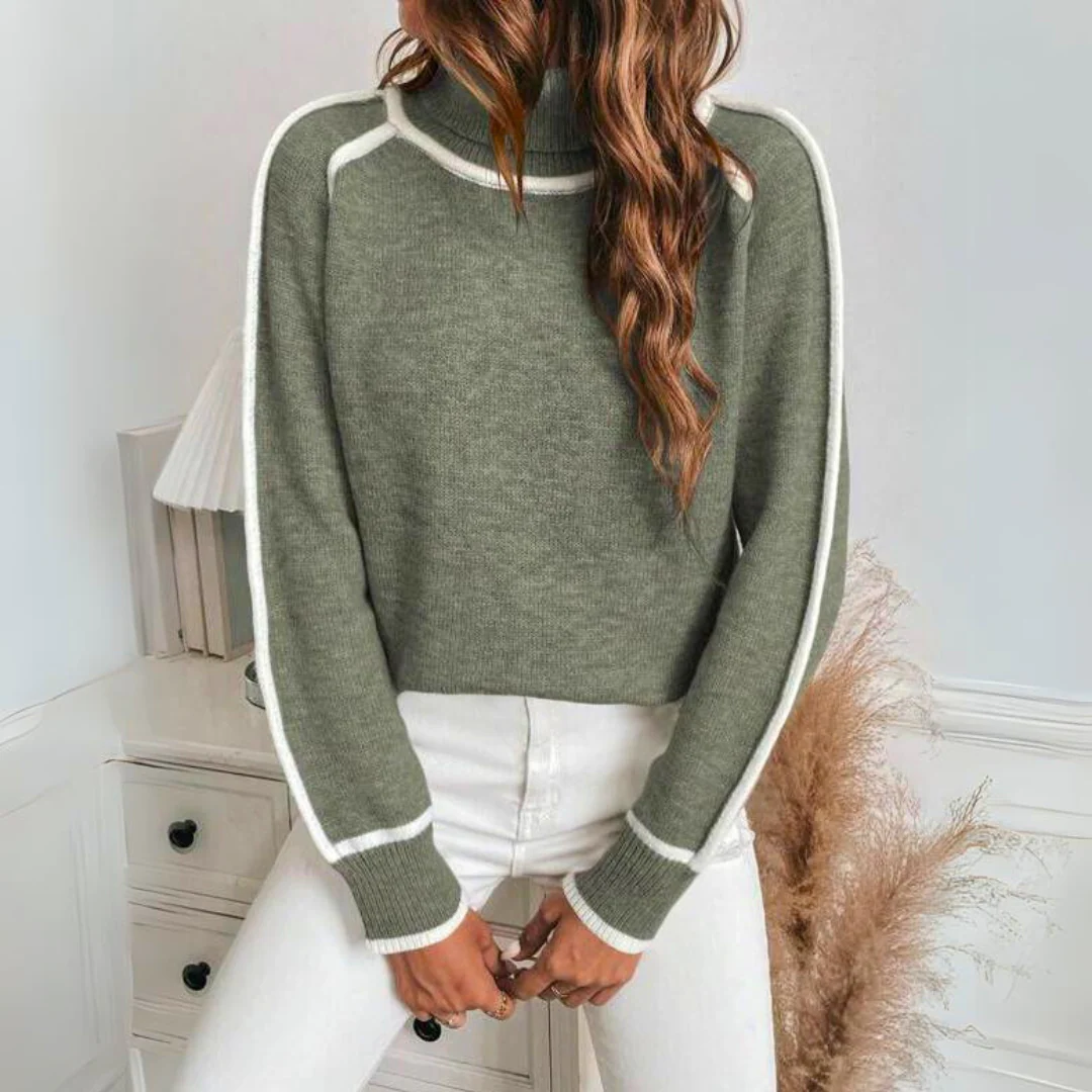 Pullover mit Kontrastbesatz – Schicker Komfort mit moderner Eleganz - Image 3