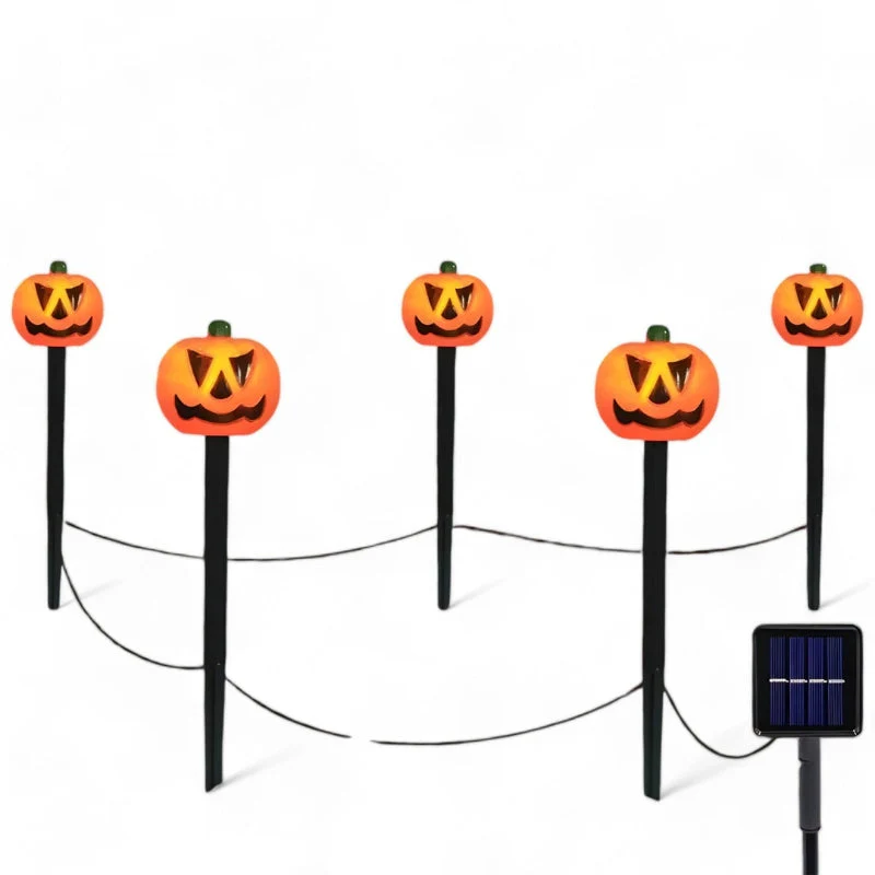 PumpkinGlow Solar Halloween Außenlichter‑Set – Kürbis LED Dekoration mit Solarenergie - Image 2