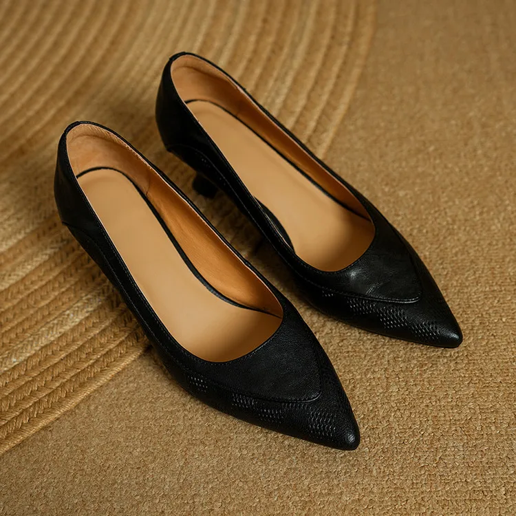 Pauline | Damen Leder Pumps Spitze Zehenpartie – Echte Leder Pumps Elegant 2026 - Image 10