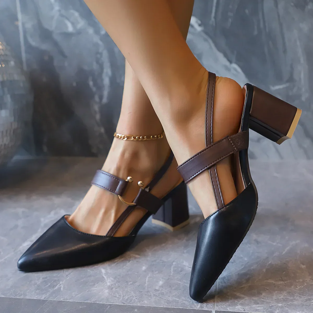 Ottilie | Damen Pumps Slingback Blockabsatz Spitze Zehenpartie – Slingback Pumps 2026 - Image 18