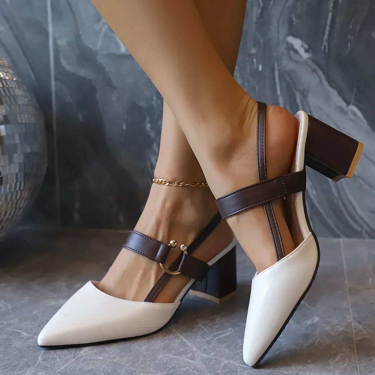Ottilie | Damen Pumps Slingback Blockabsatz Spitze Zehenpartie – Slingback Pumps 2026 - Image 19