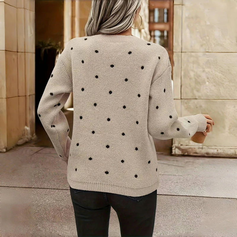 Punkte-Pullover – Verspielte Wärme mit Alltäglicher Eleganz - Image 4