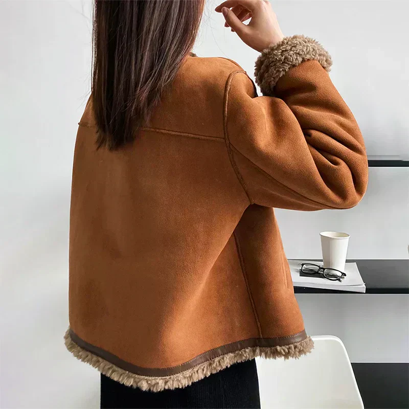 Quenita – Warme Und Elegante Leder Jacke - Image 2