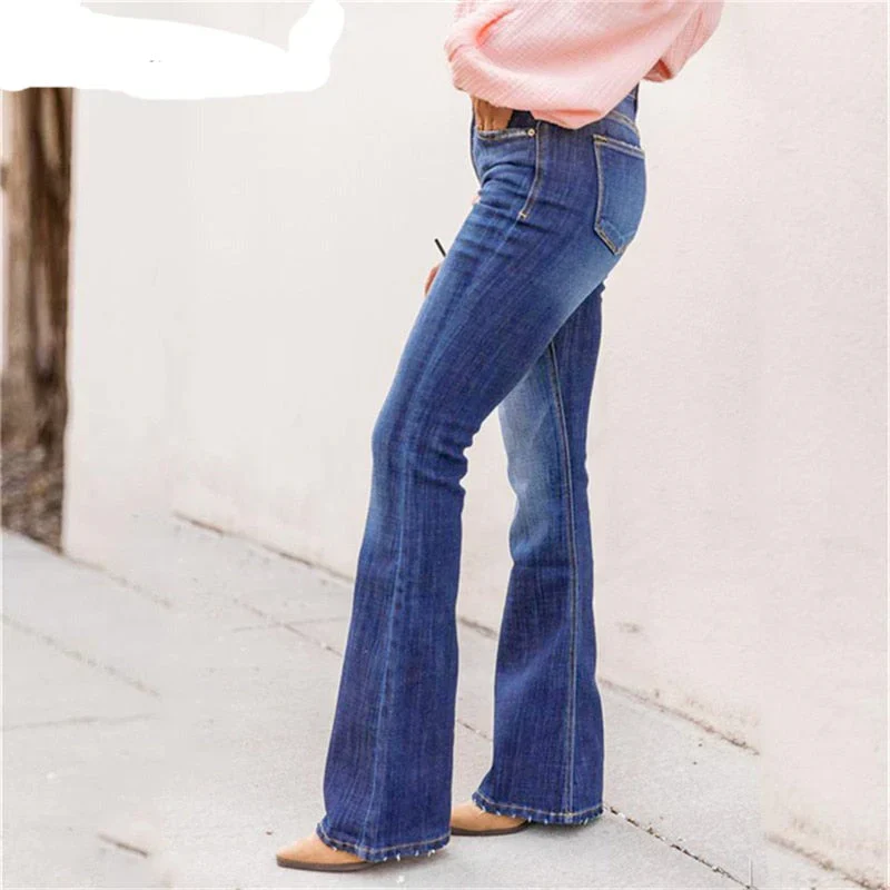 Quinette – Schwarze High-Rise-Bootcut-Jeans - Image 2