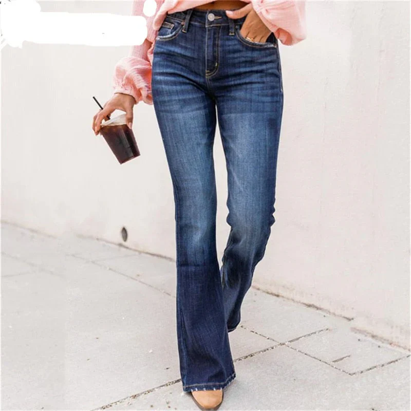 Quinette – Schwarze High-Rise-Bootcut-Jeans - Image 5