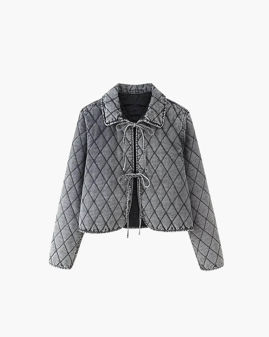 Rafaela | Kurze karierte Jeansjacke für Damen - Image 7