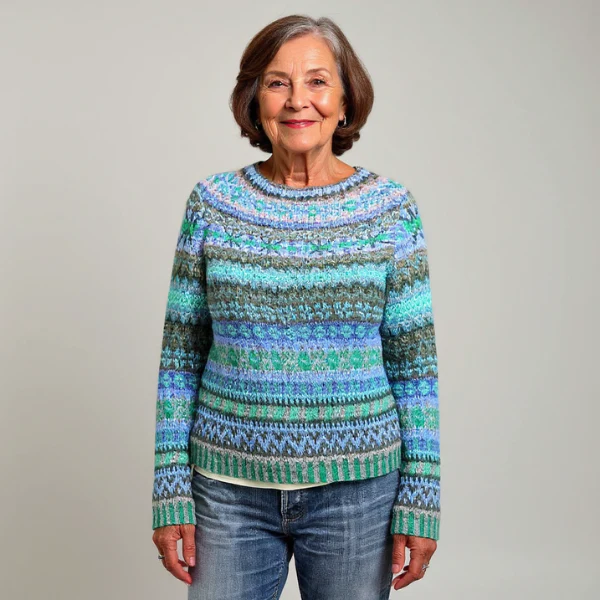 Raffaelaa - Handge Fertigt Woll Pullover - Image 4
