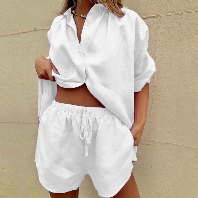 Rahel- Zweiteiliges Sommeroutfit mit Bluse und Shorts - Image 2