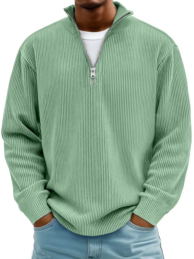 Randal - Langarm Pullover Mit Halbem Reißverschluss - Image 3