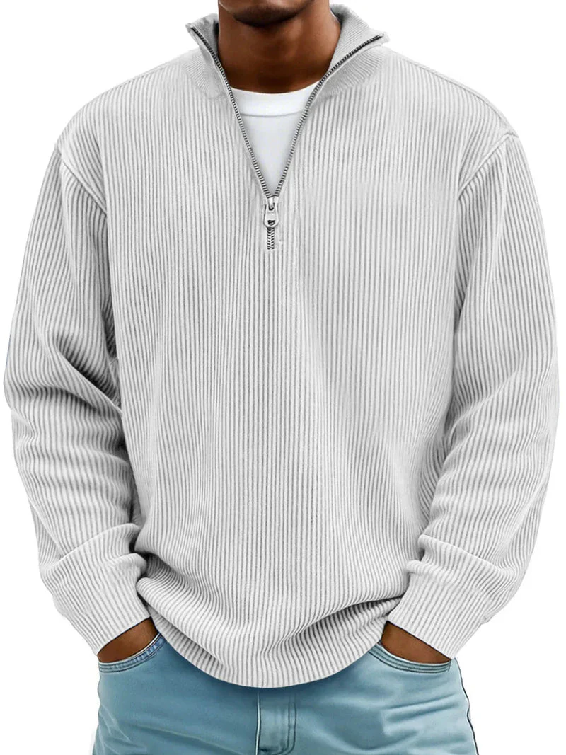 Randal - Langarm Pullover Mit Halbem Reißverschluss - Image 4