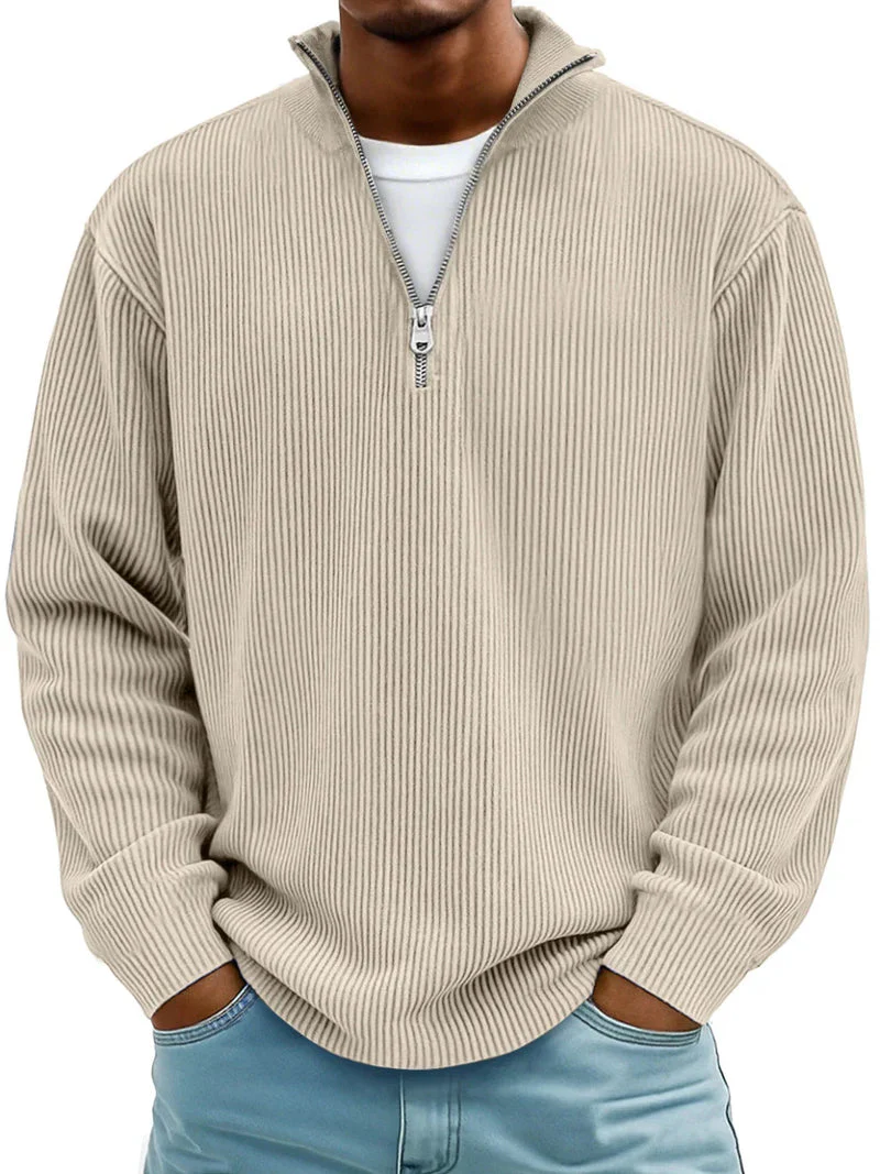Randal - Langarm Pullover Mit Halbem Reißverschluss - Image 5