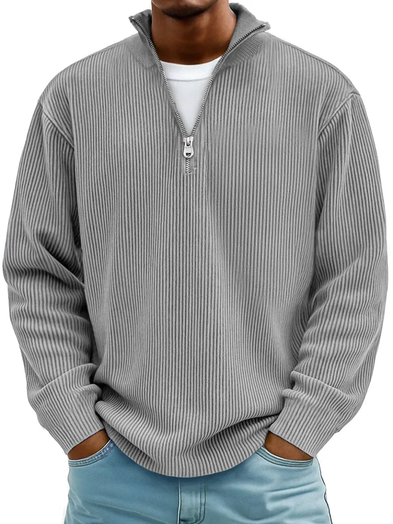 Randal - Langarm Pullover Mit Halbem Reißverschluss - Image 6