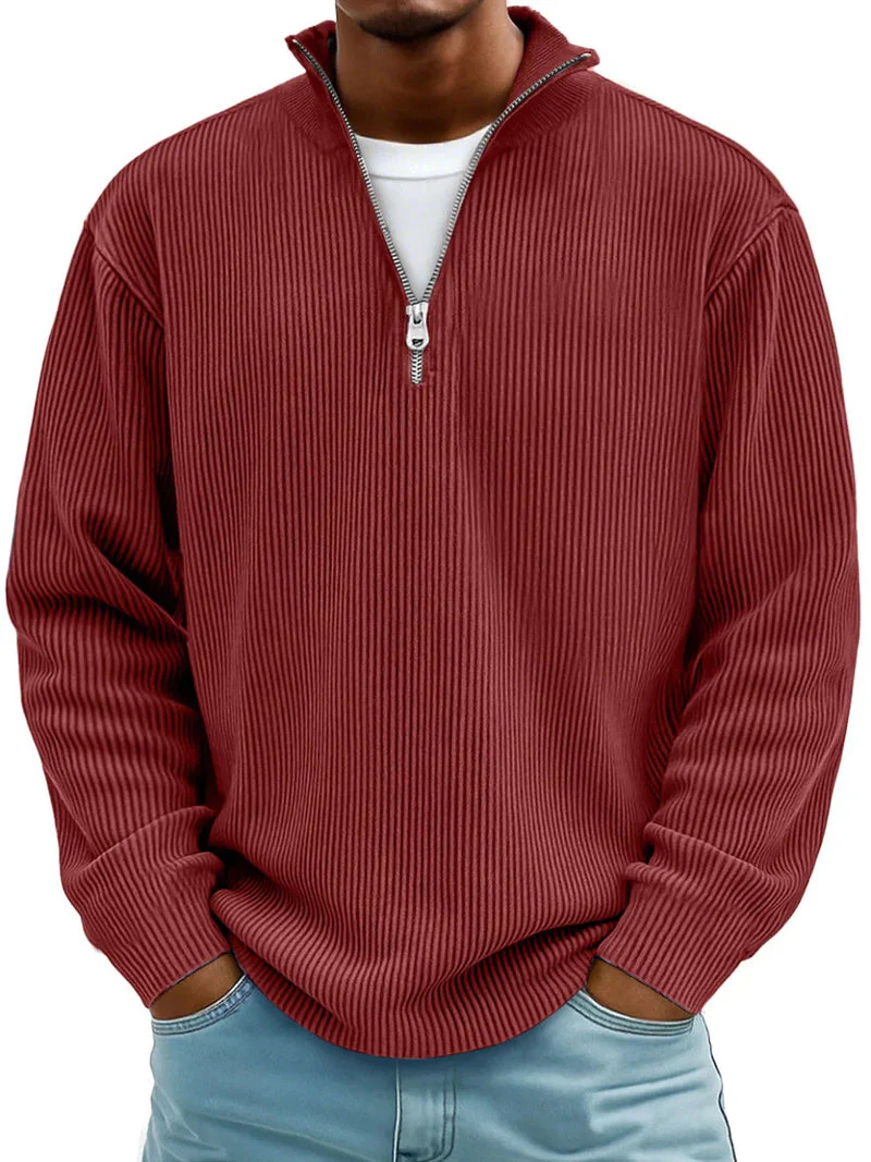 Randal - Langarm Pullover Mit Halbem Reißverschluss - Image 7