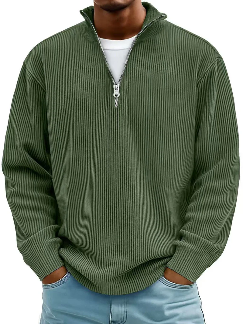 Randal - Langarm Pullover Mit Halbem Reißverschluss - Image 8
