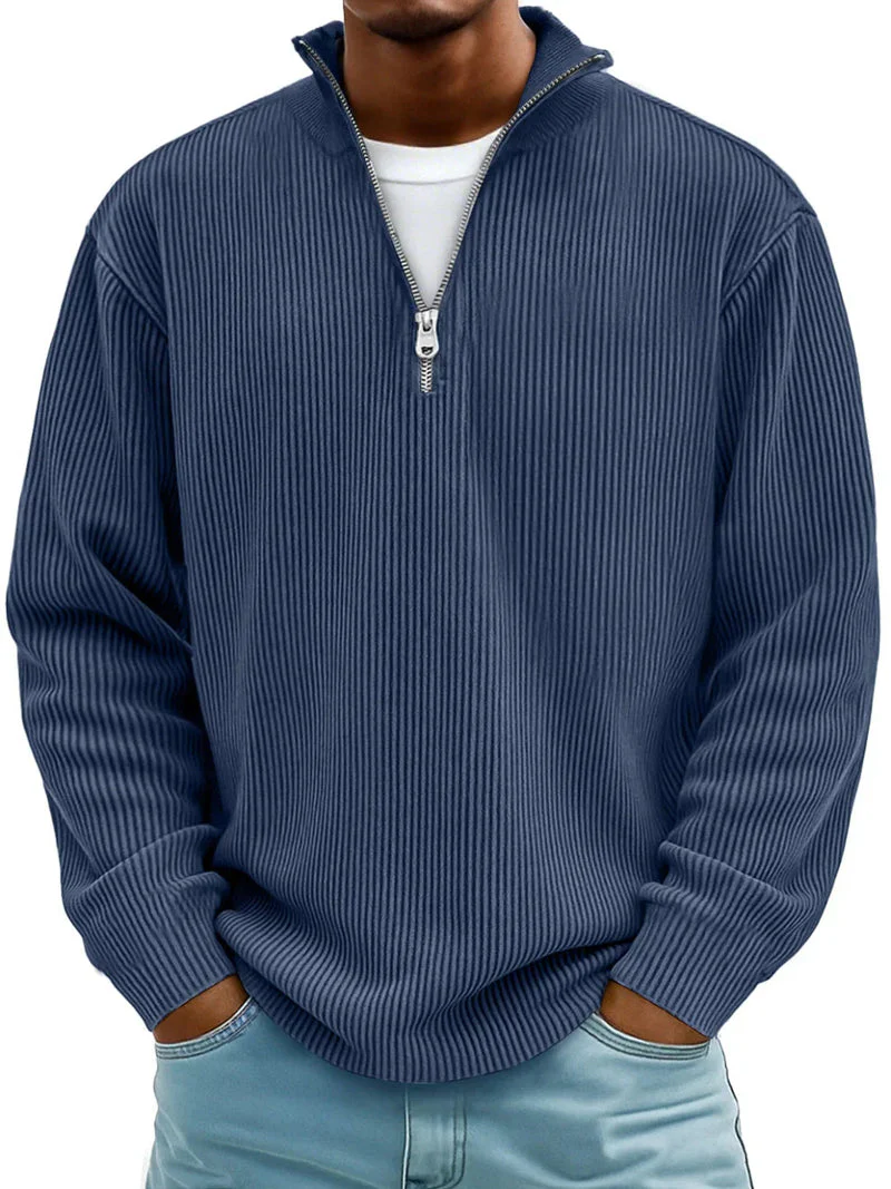 Randal - Langarm Pullover Mit Halbem Reißverschluss - Image 9