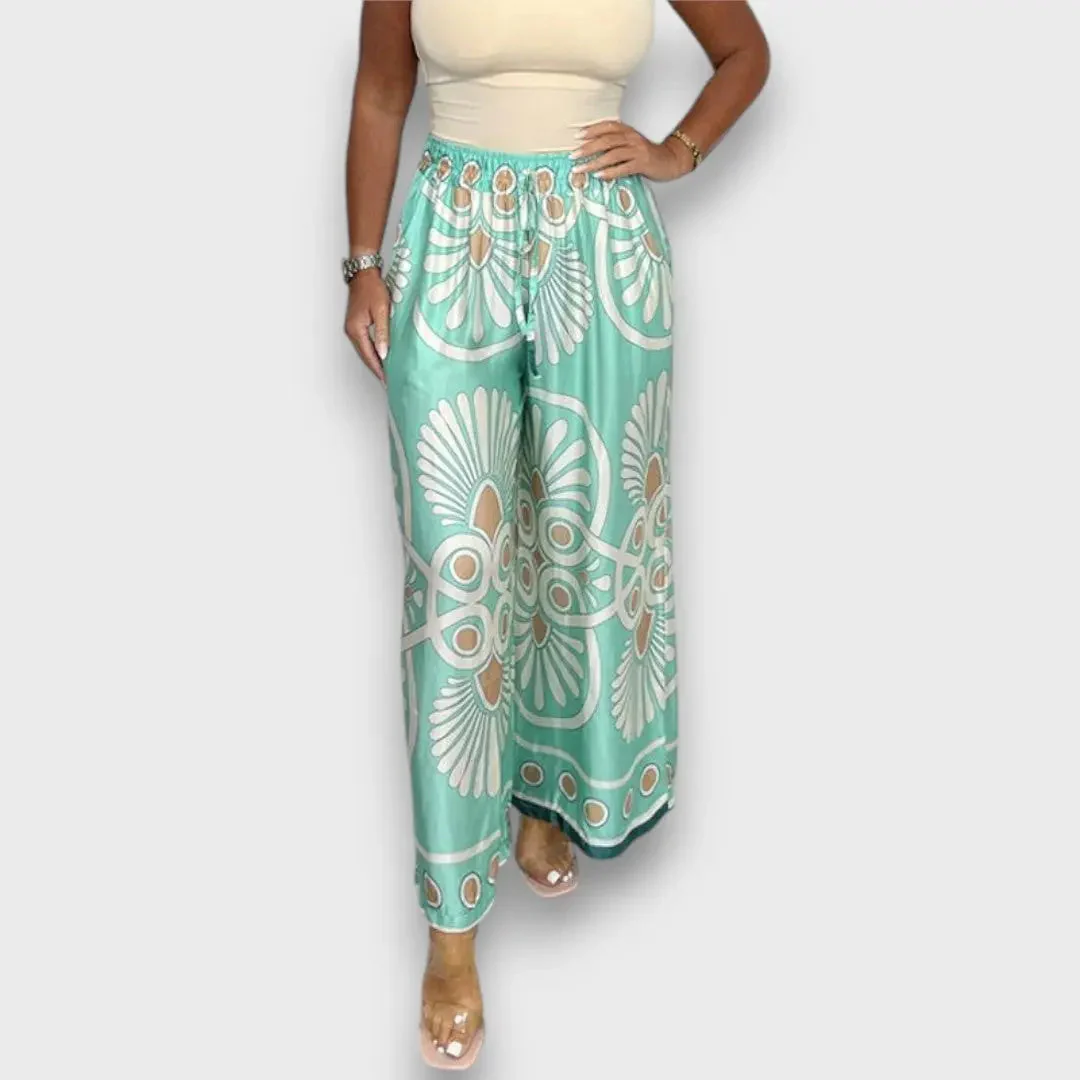 Rania – Fließende Hose mit Print - Image 2