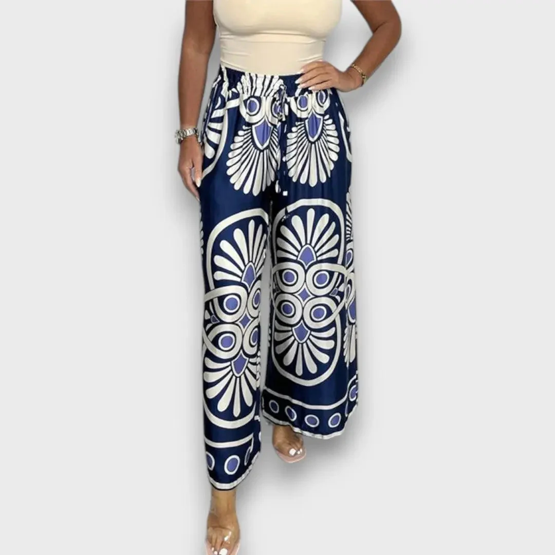 Rania – Fließende Hose mit Print - Image 3