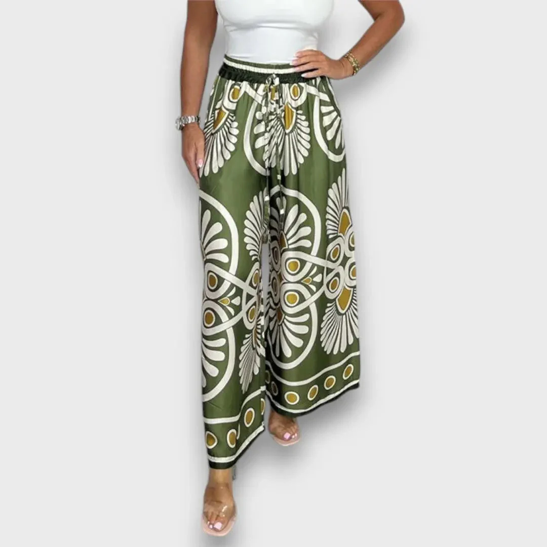Rania – Fließende Hose mit Print - Image 4