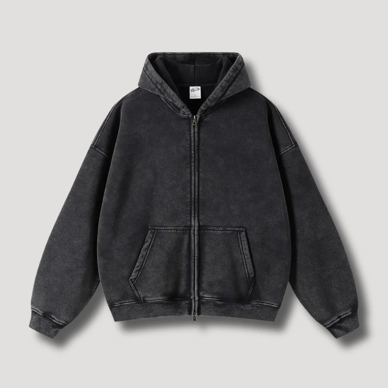 RAVEN WASHED HOODIE MIT REISSVERSCHLUSS - Image 14