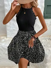 Rebecca | Floral Print Women's Summer Vacation Dress - Image 3