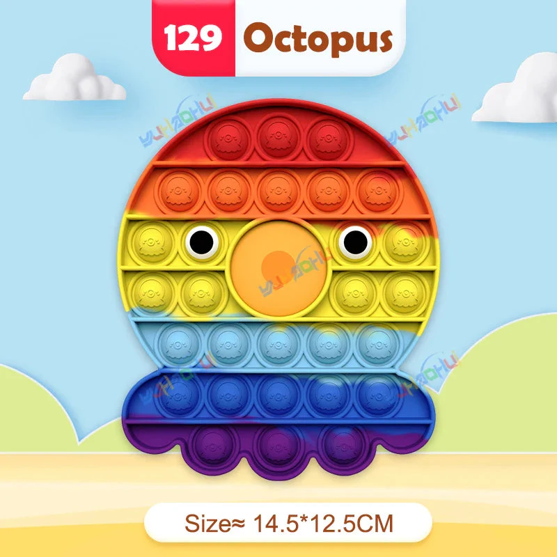 Regenbogen-Pop-Fidget-Toy – Sensorisches Silikonspielzeug zur Stressbewältigung, Konzentrationsförderung und zum Spielen für Kinder und Erwachsene - Image 11