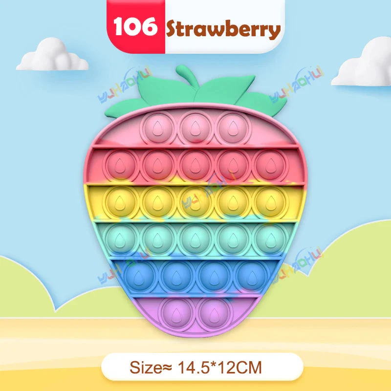 Regenbogen-Pop-Fidget-Toy – Sensorisches Silikonspielzeug zur Stressbewältigung, Konzentrationsförderung und zum Spielen für Kinder und Erwachsene - Image 13