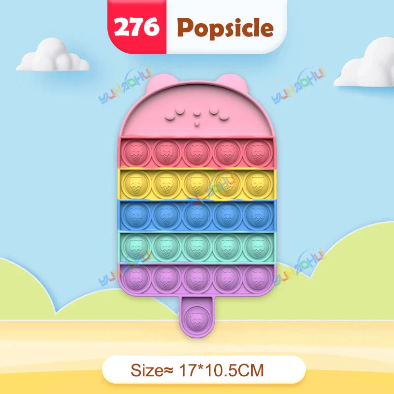 Regenbogen-Pop-Fidget-Toy – Sensorisches Silikonspielzeug zur Stressbewältigung, Konzentrationsförderung und zum Spielen für Kinder und Erwachsene - Image 14