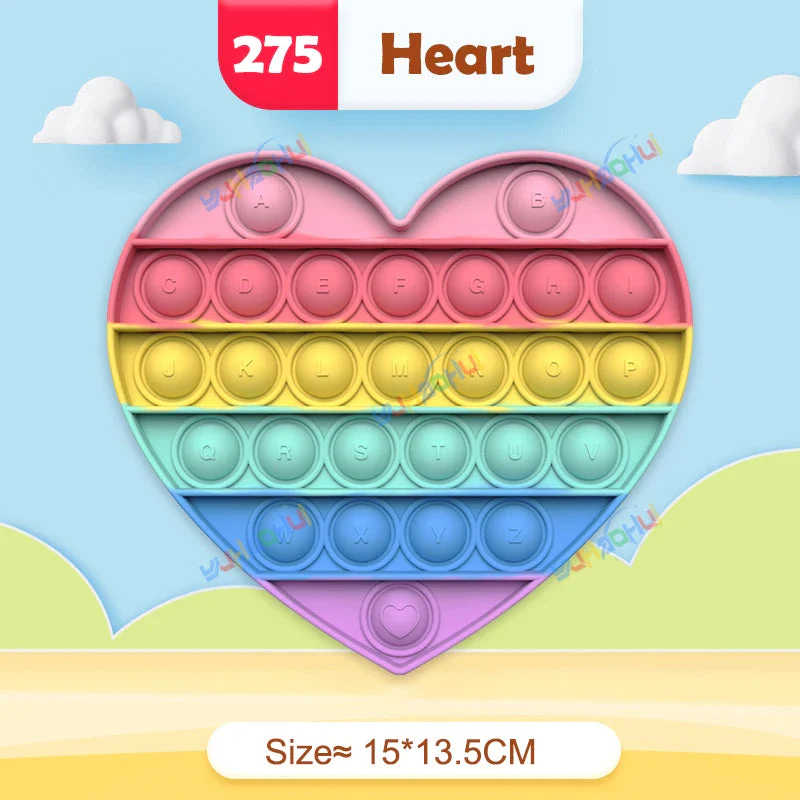 Regenbogen-Pop-Fidget-Toy – Sensorisches Silikonspielzeug zur Stressbewältigung, Konzentrationsförderung und zum Spielen für Kinder und Erwachsene - Image 19