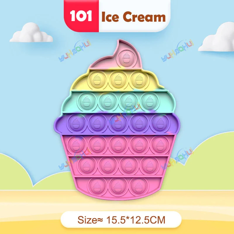 Regenbogen-Pop-Fidget-Toy – Sensorisches Silikonspielzeug zur Stressbewältigung, Konzentrationsförderung und zum Spielen für Kinder und Erwachsene - Image 23