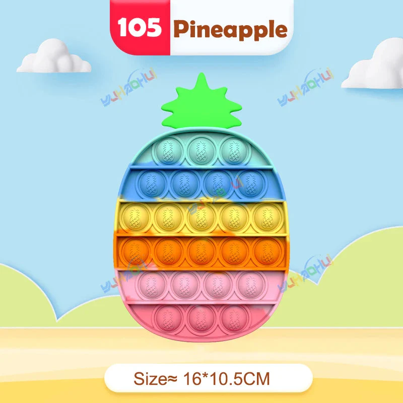 Regenbogen-Pop-Fidget-Toy – Sensorisches Silikonspielzeug zur Stressbewältigung, Konzentrationsförderung und zum Spielen für Kinder und Erwachsene - Image 24