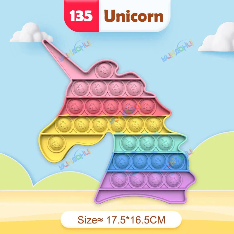 Regenbogen-Pop-Fidget-Toy – Sensorisches Silikonspielzeug zur Stressbewältigung, Konzentrationsförderung und zum Spielen für Kinder und Erwachsene - Image 25