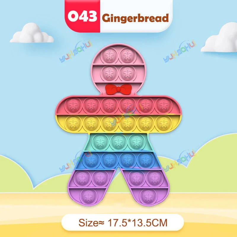 Regenbogen-Pop-Fidget-Toy – Sensorisches Silikonspielzeug zur Stressbewältigung, Konzentrationsförderung und zum Spielen für Kinder und Erwachsene - Image 29