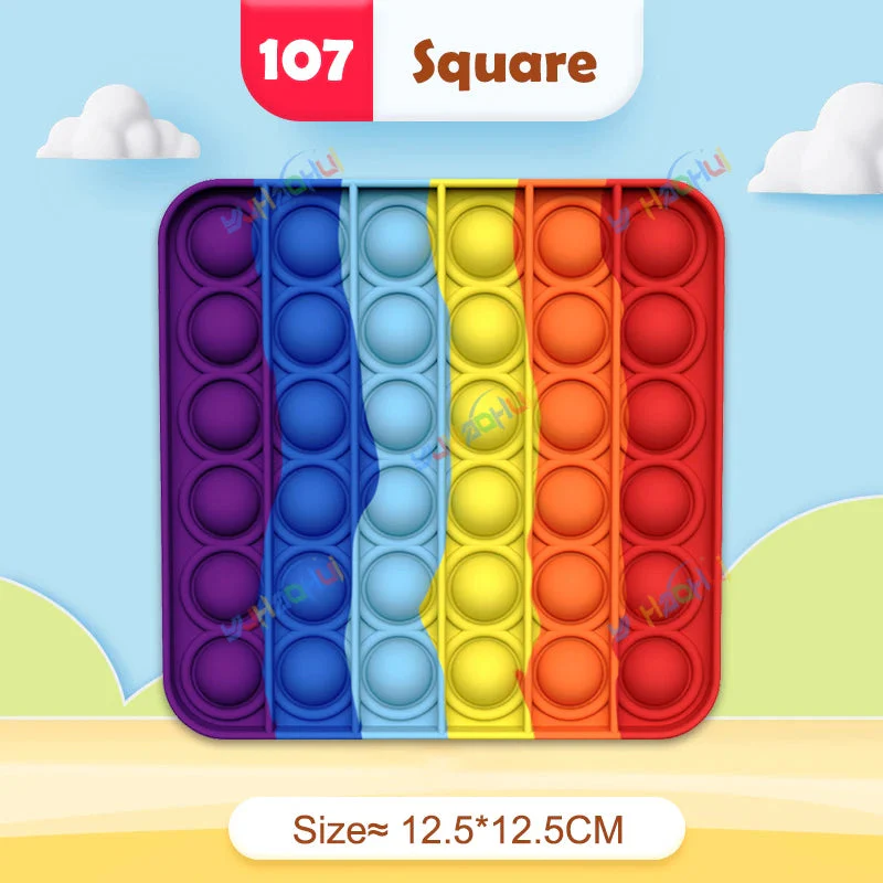 Regenbogen-Pop-Fidget-Toy – Sensorisches Silikonspielzeug zur Stressbewältigung, Konzentrationsförderung und zum Spielen für Kinder und Erwachsene - Image 33