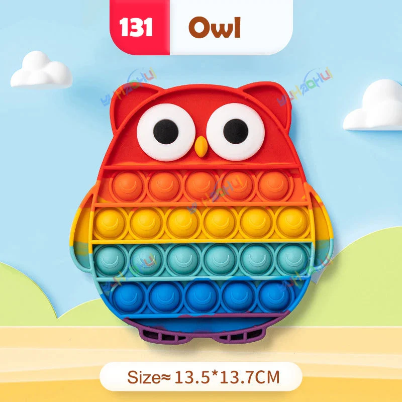 Regenbogen-Pop-Fidget-Toy – Sensorisches Silikonspielzeug zur Stressbewältigung, Konzentrationsförderung und zum Spielen für Kinder und Erwachsene - Image 34