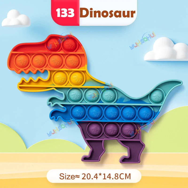 Regenbogen-Pop-Fidget-Toy – Sensorisches Silikonspielzeug zur Stressbewältigung, Konzentrationsförderung und zum Spielen für Kinder und Erwachsene - Image 35