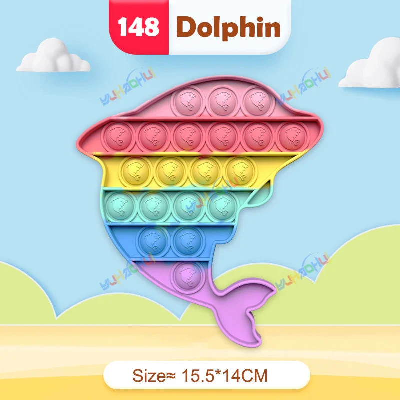 Regenbogen-Pop-Fidget-Toy – Sensorisches Silikonspielzeug zur Stressbewältigung, Konzentrationsförderung und zum Spielen für Kinder und Erwachsene - Image 8
