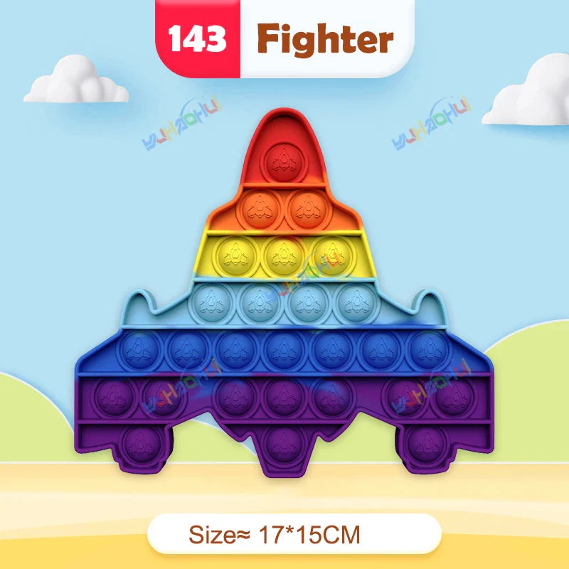 Regenbogen-Pop-Fidget-Toy – Sensorisches Silikonspielzeug zur Stressbewältigung, Konzentrationsförderung und zum Spielen für Kinder und Erwachsene - Image 9
