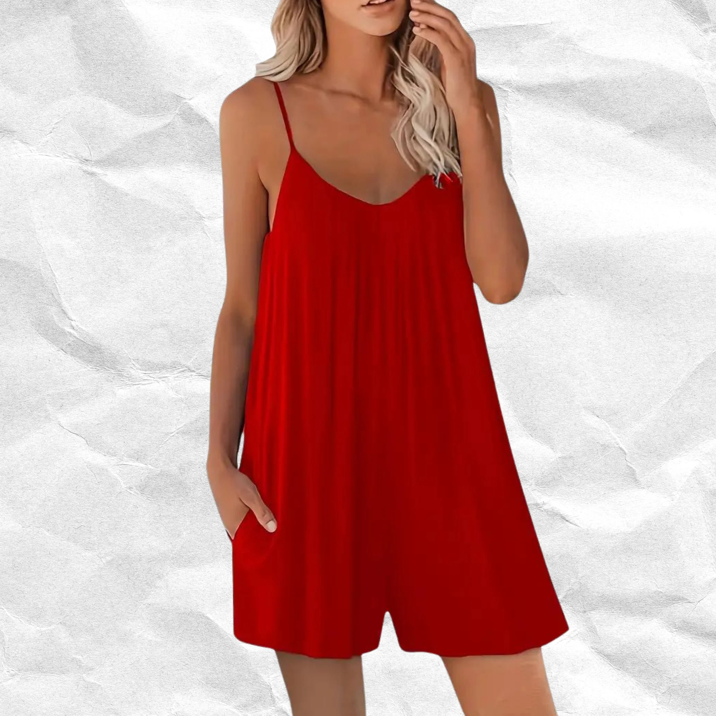 Regina - Solider lockerer Cami Romper Jumpsuit - Image 3