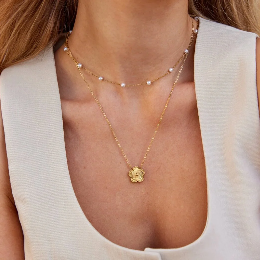 Reine Goldperlenkette - Image 3