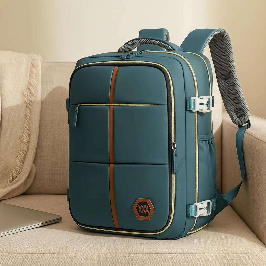 Reisetasche – Einfarbig, verstellbarer Riemen, Reißverschluss, Polyesterfutter - Image 6