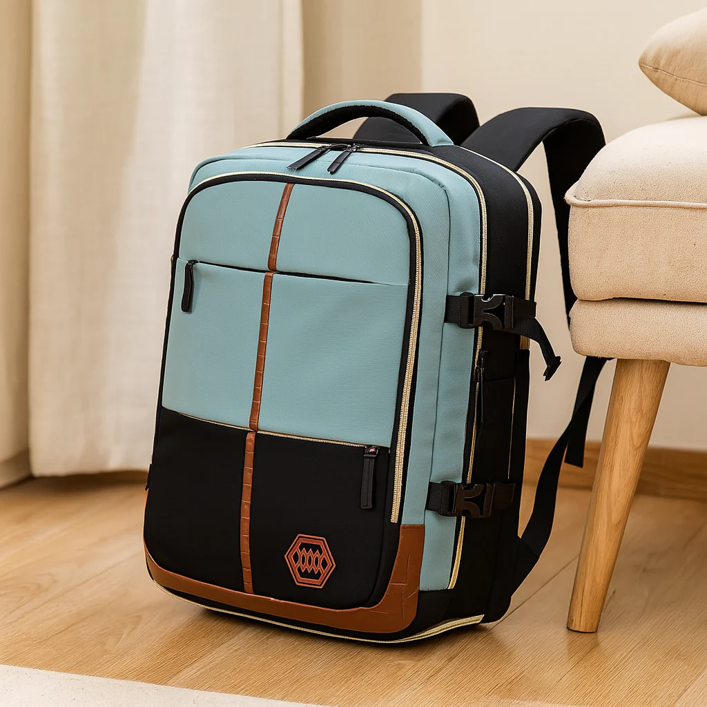 Reisetasche – Einfarbig, verstellbarer Riemen, Reißverschluss, Polyesterfutter - Image 7